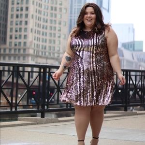 Sequin Mini Flare Dress
